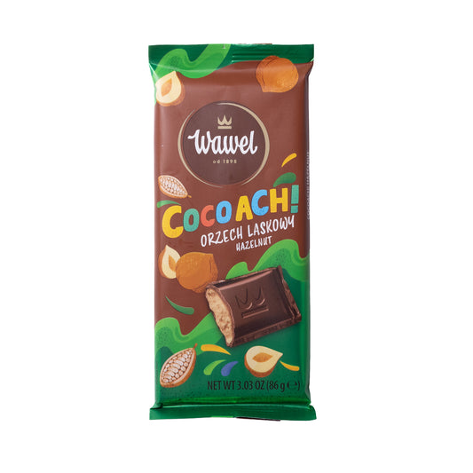 Wawel CocoACH Hazelnut Cocoa Bar with Hazelnut Filling, 3.03oz
