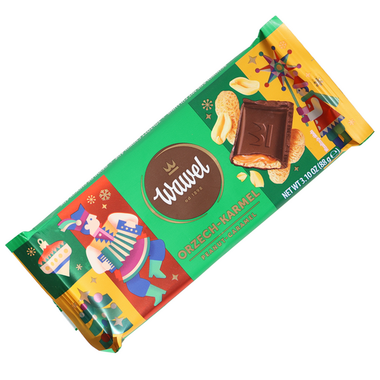 Wawel Peanut-Caramel Filled Chocolate Bar, 3.10oz