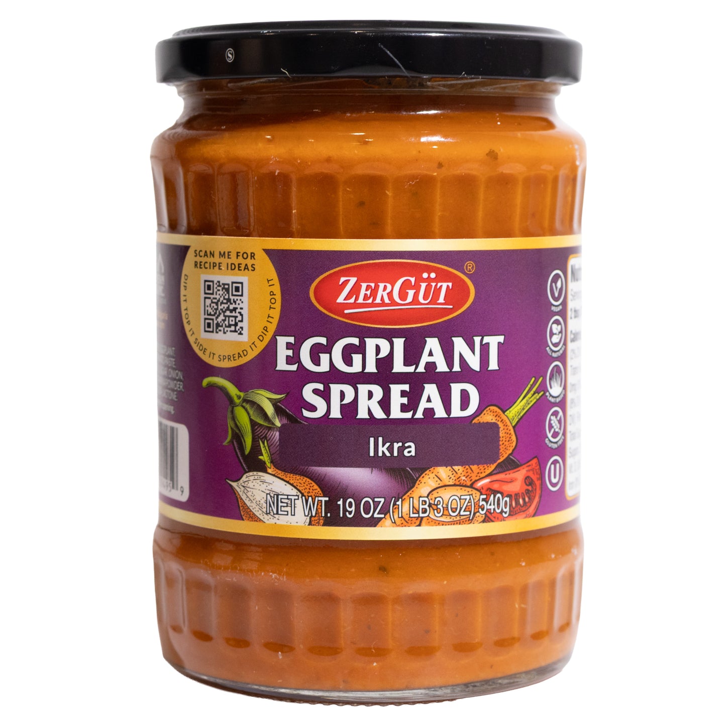 ZerGut Eggplant Spread Ikra, 19oz