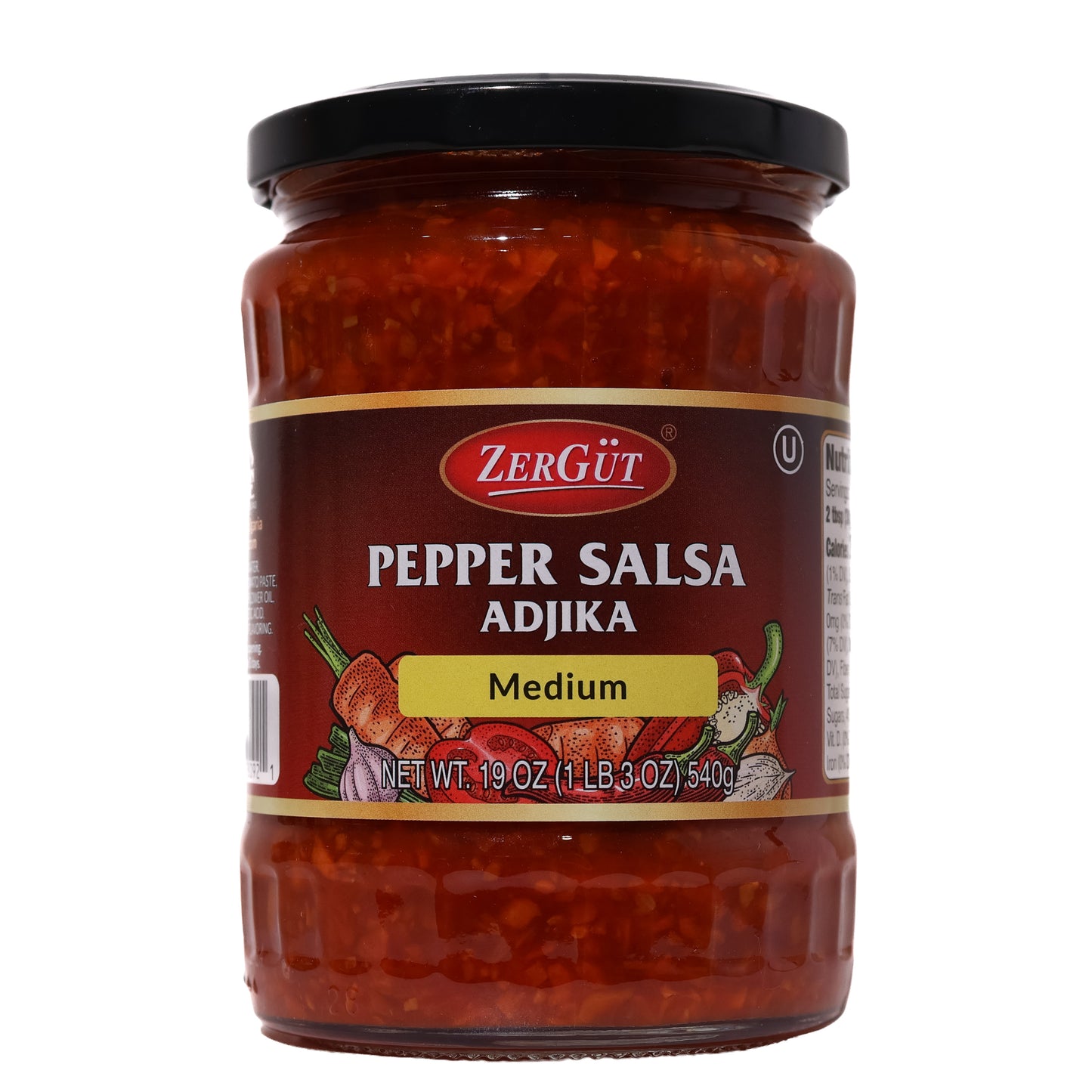 Zergut Pepper Salsa Adjika Medium, 19 oz