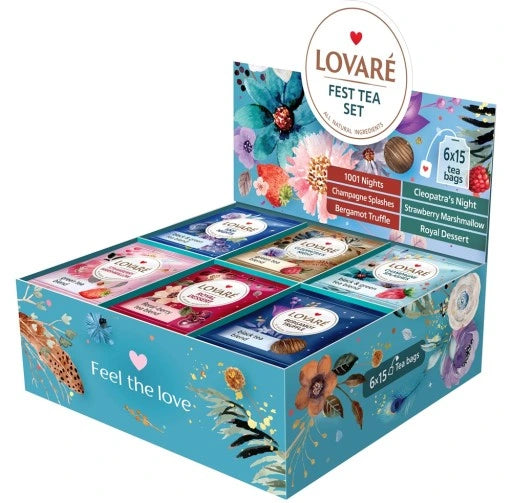 Lovare Fest Tea Set, 6 Flavors