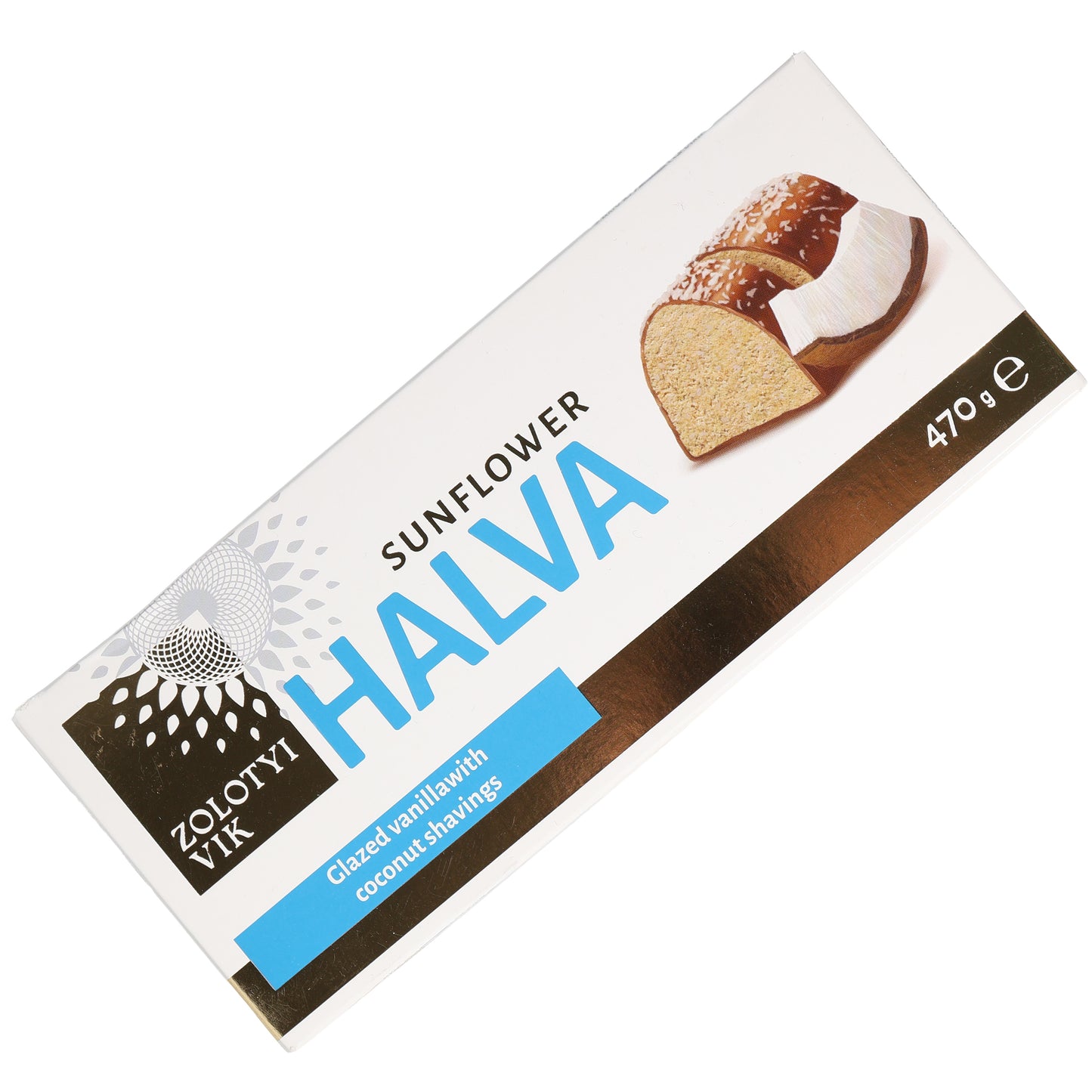 Zolotyi Vik Sunflower Halva Glazed Vanilla with Coconut, 16.57oz