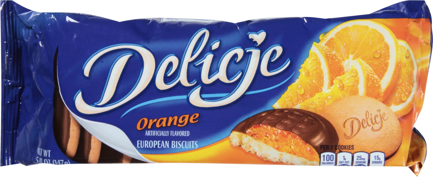 Печенье Delicje с апельсиновым желе, 147г