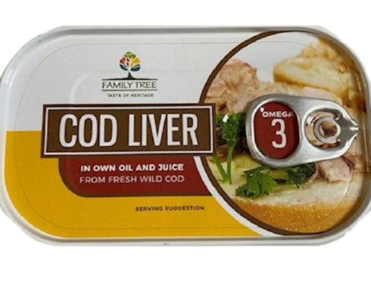 pack of Cod Liver in Own Oil & Juice, 121g