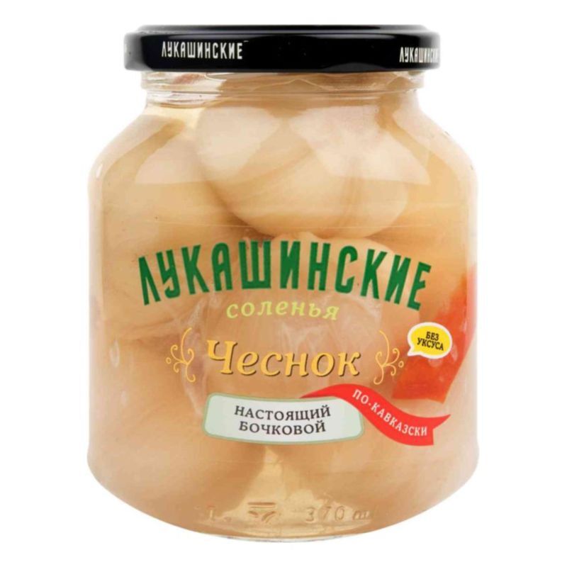 Lukashinskie Salted Garlic in Brine, 340g