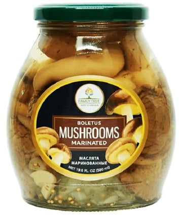 jar of Marinated Boletus Luteus Mushrooms, 580mL