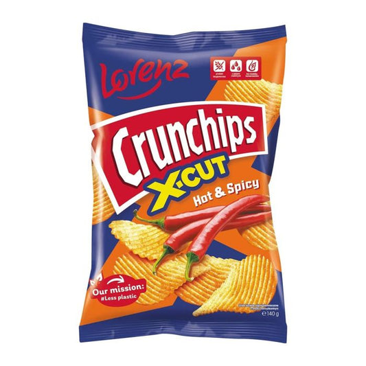 Crunchips X-Cut Hot & Spicy, 140g