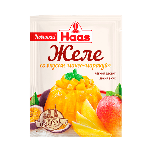 Haas Mango-Marakuya Jelly, 50g Pack