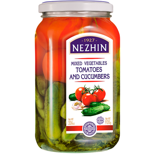 jar of Nezhin Mixed Vegetables, 920g