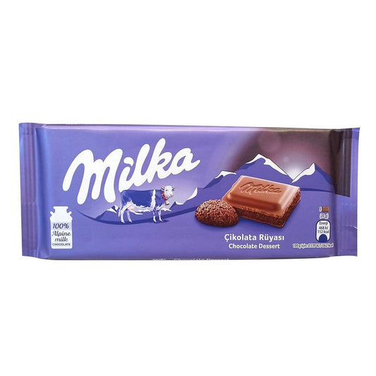 Milka Chocolate Dessert Chocolate Bar, 100g