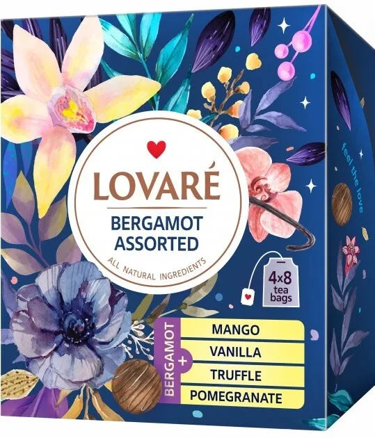 Чайное ассорти Lovare с бергамотом, 32 ТБ