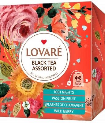 Черный чай Lovare ассорти, 32 ТБ