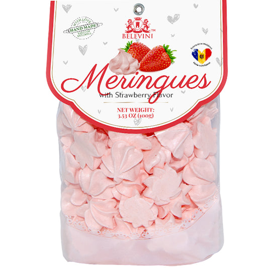 Meringues w/ Strawberry Flavor, 100g pack