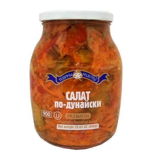 jar of Teshchiny Retsepty Vegetable Danubian Salad, 840g