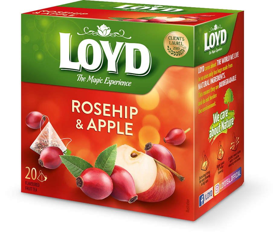 Фруктовый чай Loyd с шиповником и яблоком, 20 ТБ