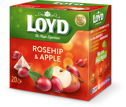 box of Loyd Rosehip & Apple Fruit Tea, 20TB