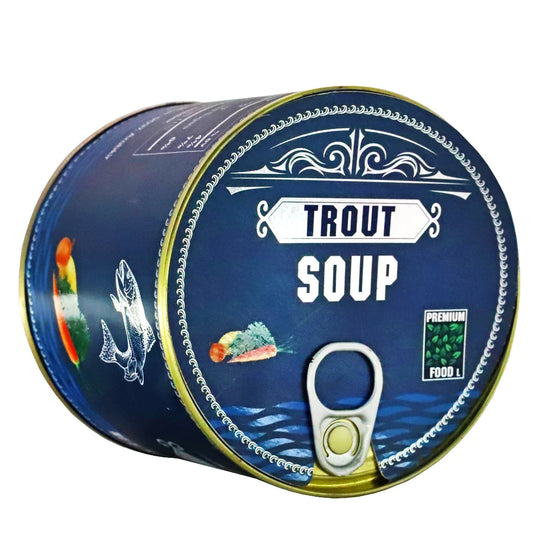 Tin pack of Trout Soup, 530g