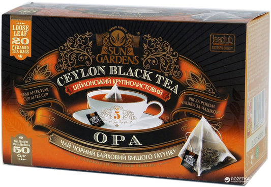 box of Sun Gardens Opa Pure Black Tea, 20TB