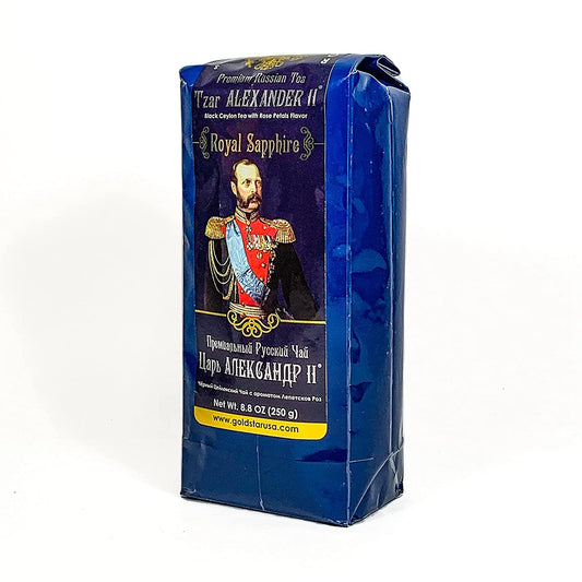 pack of Tzar Alexander II Royal Sapphire Black Tea, 250g
