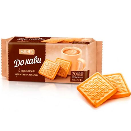 Roshen Baked Milk Sugar Cookies, 185g pack