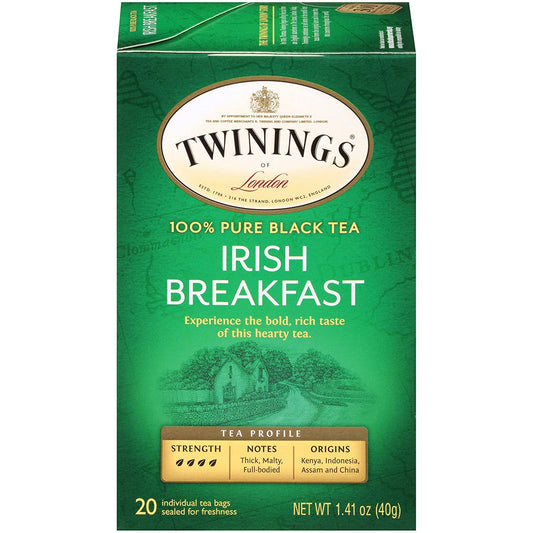 pack of Twinings Irish Breakfast Black Tea, 20TB
