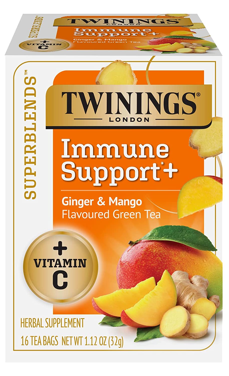 Twinings Ginger & Mango Green Tea, 16TB