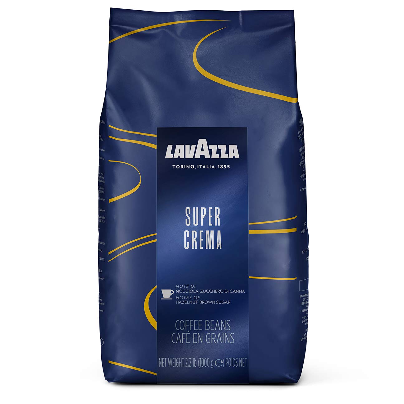 pack of LavAzza Super Crema Coffee Beans, 1000g