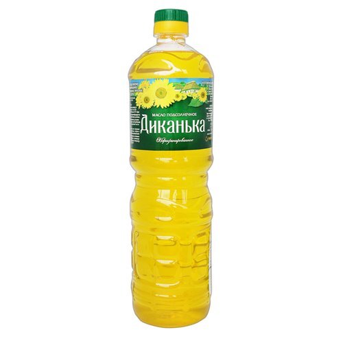 bottle of Dikanka Unrefined Sunflower Oil, 1L
