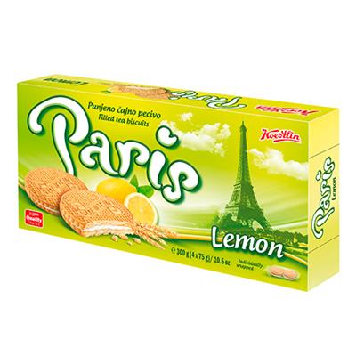 Box of Koestlin Cream Filled Cocoa Biscuit Lemon Flavor, 300g