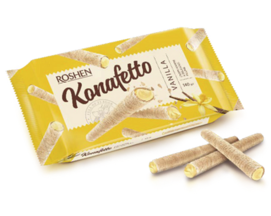 Pack of Roshen Konafetto Vanilla Crispy Wafers, 140g