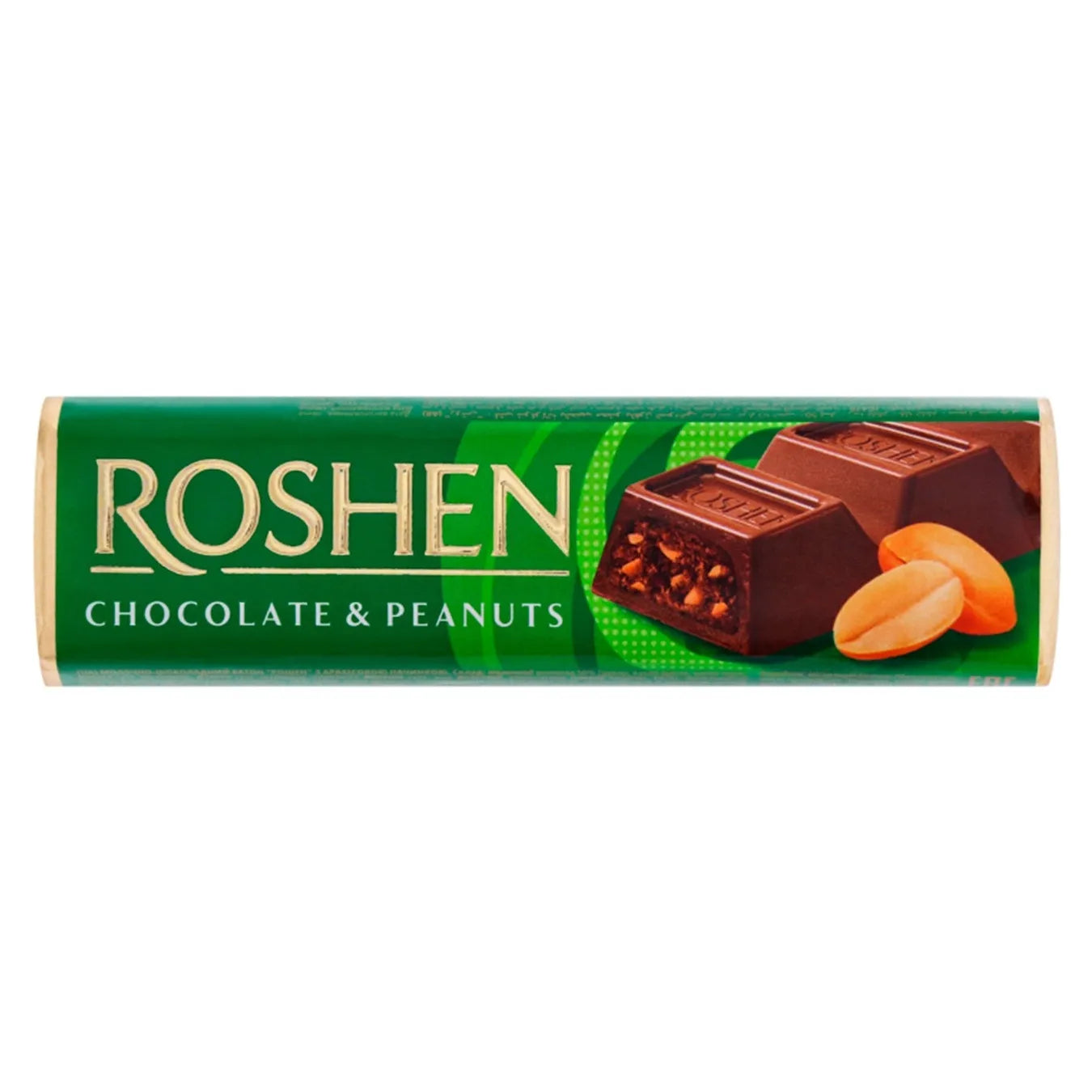 pack of Roshen Milk Chocolate Bar with Peanut Filling, 38g
