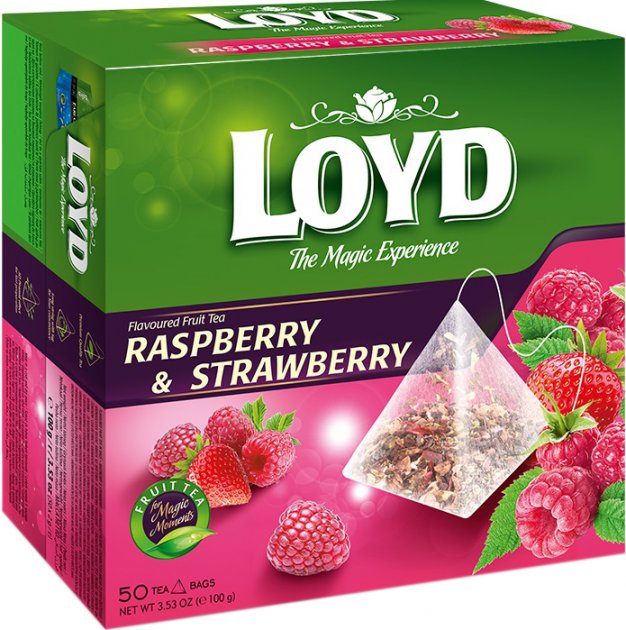 Loyd Raspberry & Strawberry Fruit Tea, 50TB