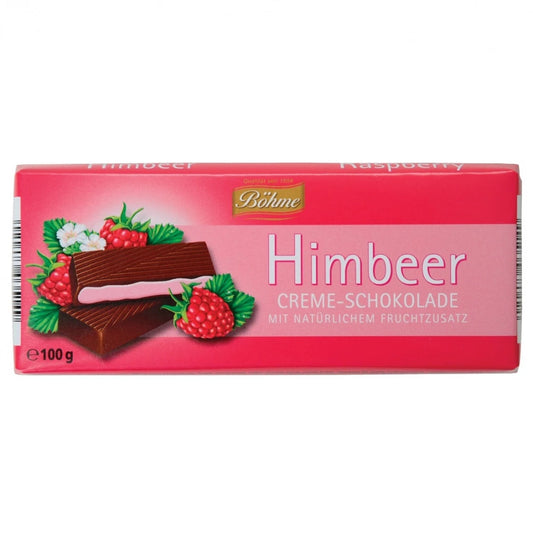 Böhme Chocolate with Raspberry-Cream Filling, 100g