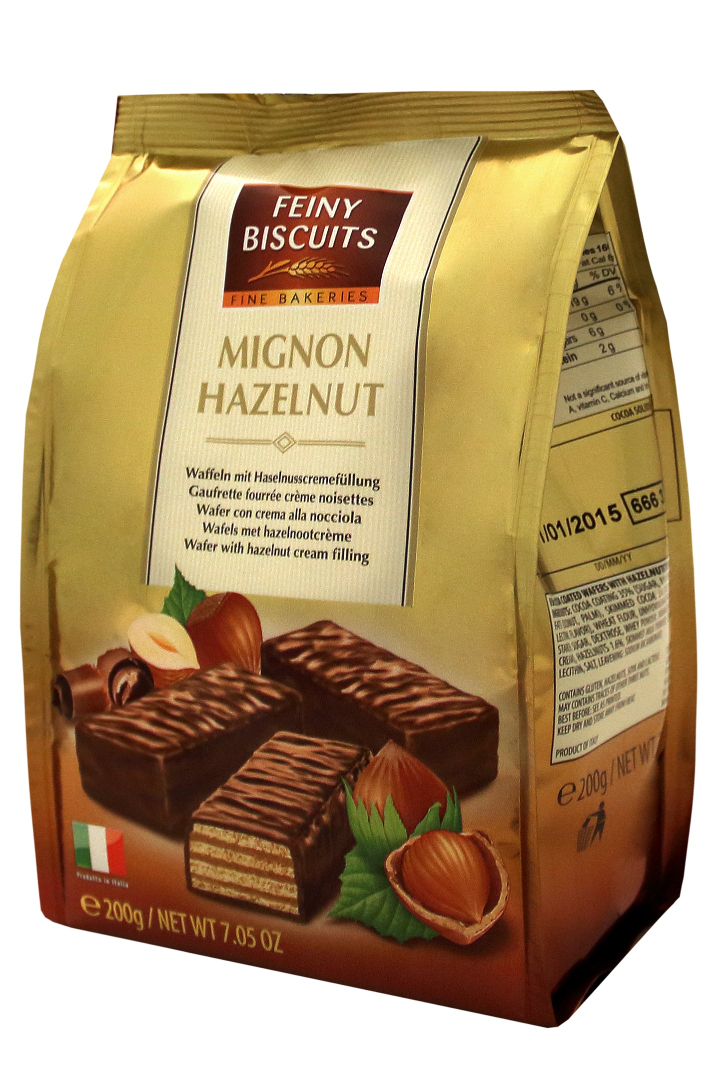Feiny Biscuits Mignon Hazelnut Wafers, 200g