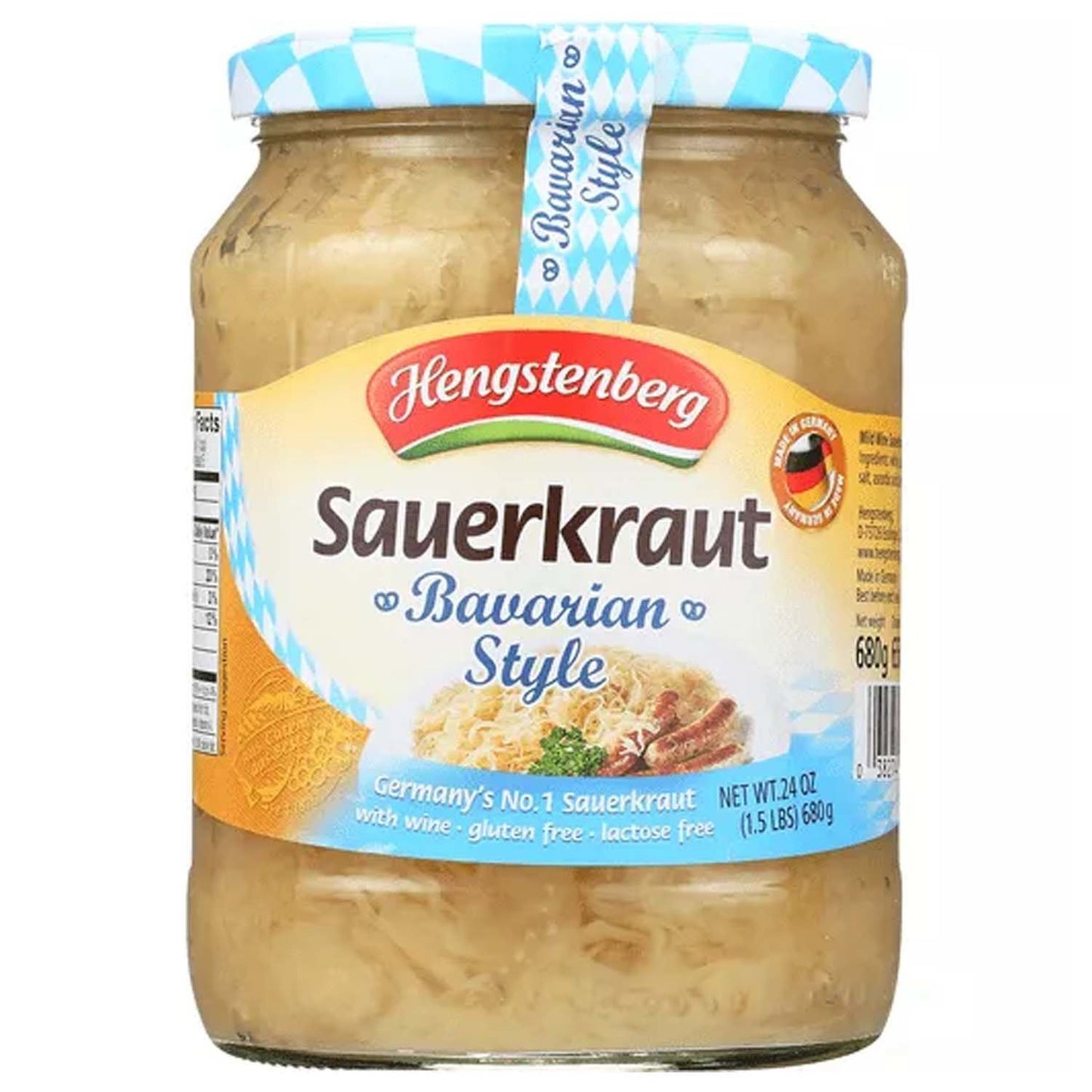 jar of Hengstenberg Sauerkraut Bavarian Style, 680g