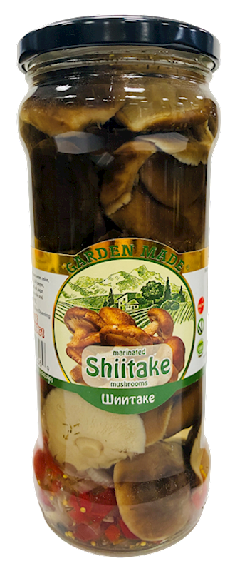 jar of Garden Made Marinated Shiitake Mushrooms, 530g
