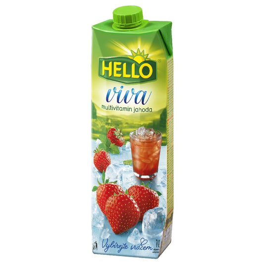 pack of Hello Viva Multivitamin Strawberry Juice, 1L