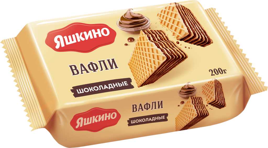 pack of Yashkino Crispy Wafer Cookies w/ Chocolate Filling, 200g