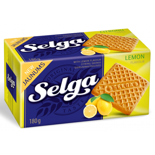 Box of Selga Classic Biscuits w/ Lemon Flavour, 180g