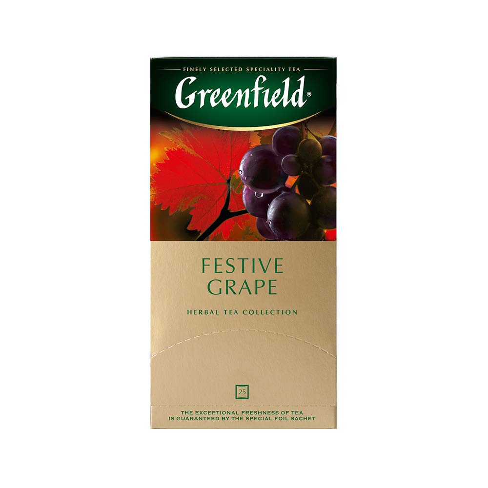 pack of Greenfield Festive Grape Herbal Tea, 25TB