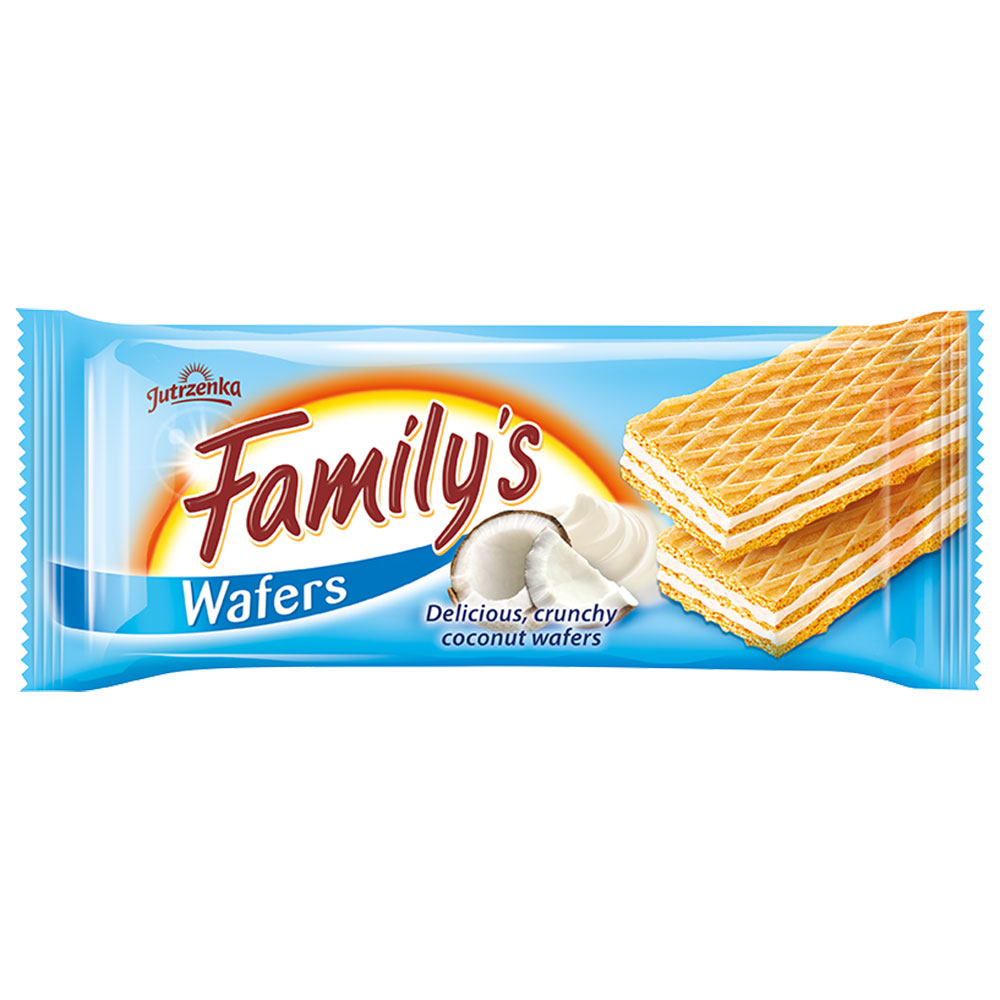 Family's Wafers Delicious Crunchy Coconut Wafers, 180g pack