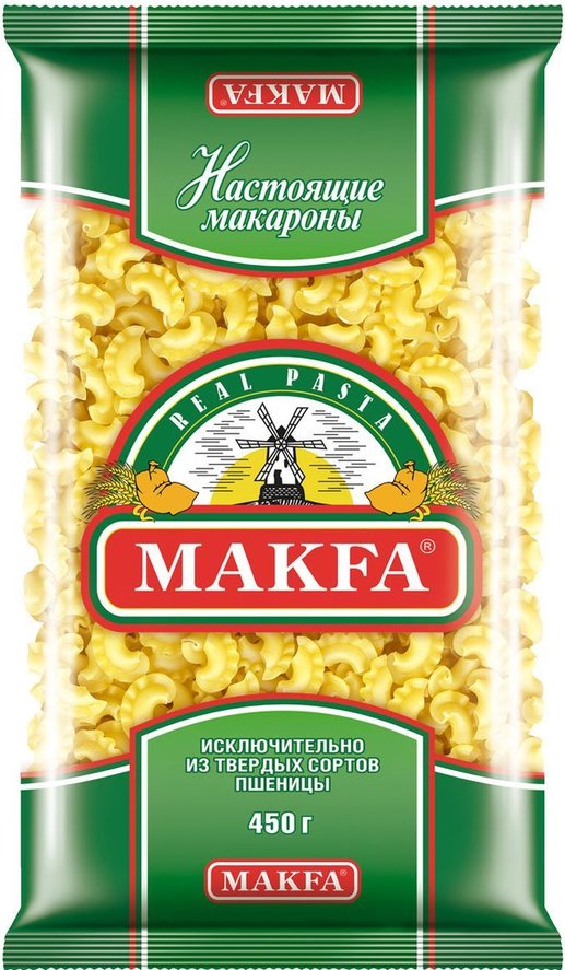 pack of Makfa Cock's Comb Pasta, 450g