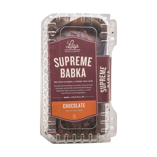 box of Lilly's Chocolate Supreme Babka Roll, 454g