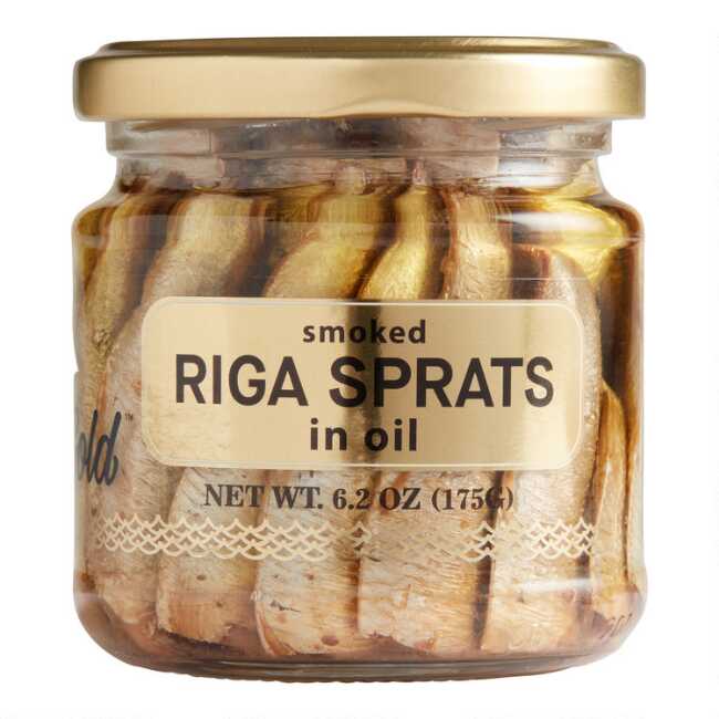 jar of Baltic Gold Riga Sprats in Oil, 175g
