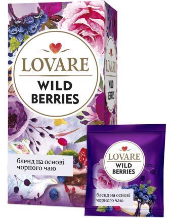 box of Lovare Wild Berries Black Tea Blend, 24TB