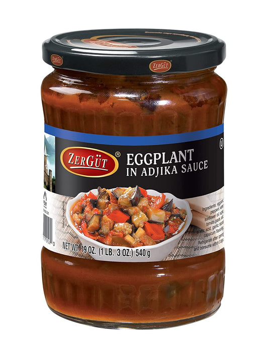 jar of Zergut Eggplant in Adjika Sauce, 19oz