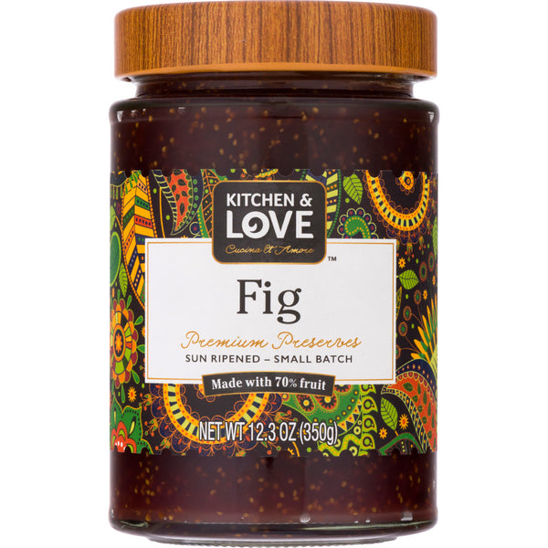jar of Kitchen & Love Fig Premium Preserves, 350g