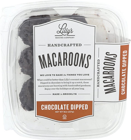 box of Lilly's Handcrafted Chocolate Dipped Macaroons, 227g