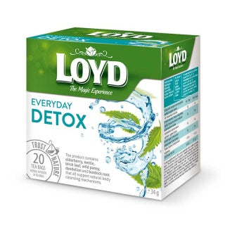 box of Loyd Everyday Detox Food Supplement Herbal Infusion, 20TB