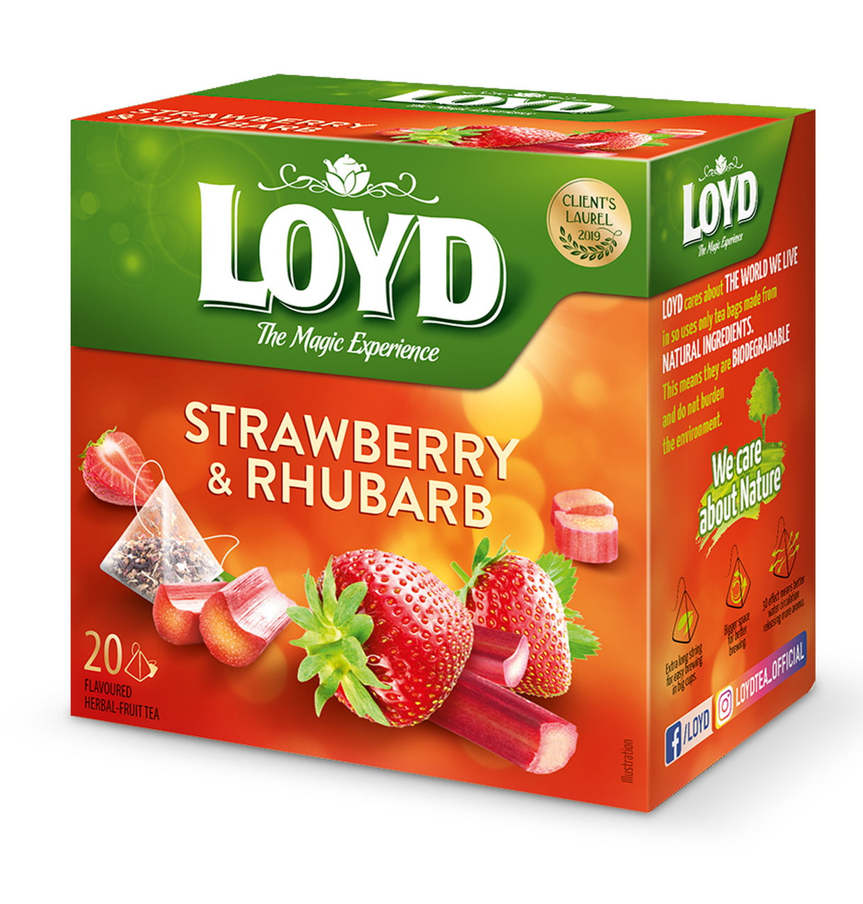 pack of Loyd Strawberry & Rhubarb Fruit Tea, 20TB